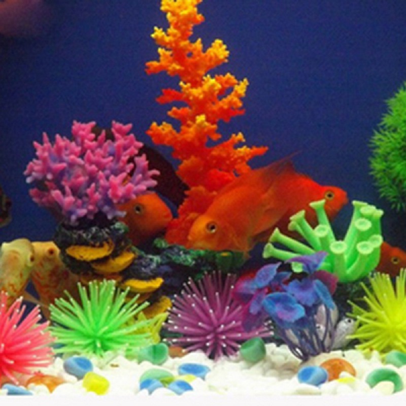 Colorful Artificial Silicone Coral Fish Tank Aquarium Decoration