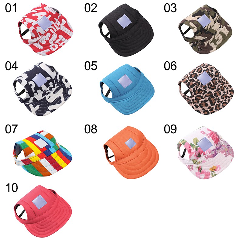 Summer Small Pet Canvas Cap Dog Baseball Visor Hat Puppy Outdoor