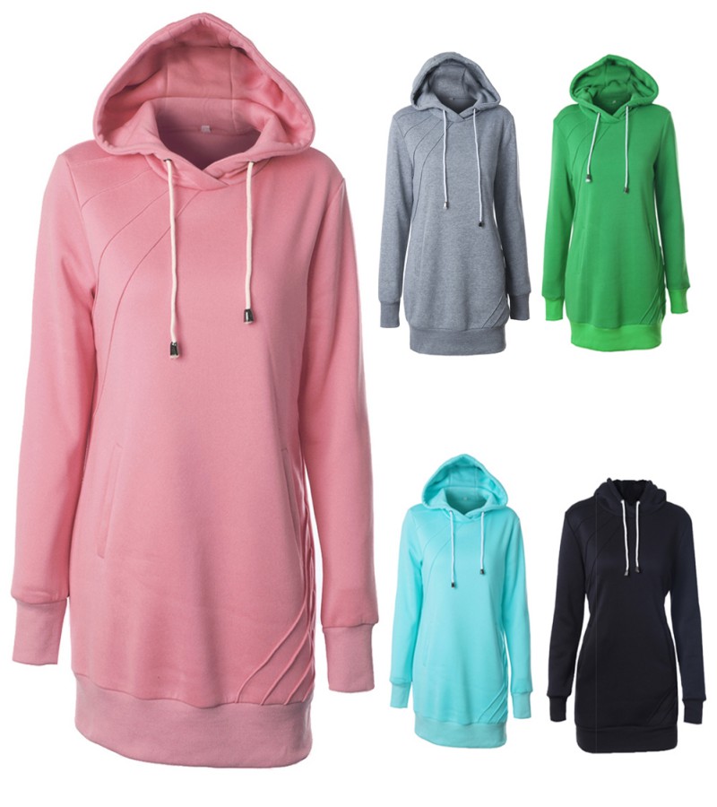 Women Casual Long  Sleeve  Hoodie Coat Sweatshirt Long  Shirt  