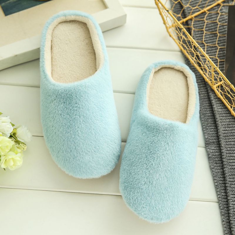 1pair Men Women Soft Touch Warm Indoor Slippers Mute House Home Anti ...