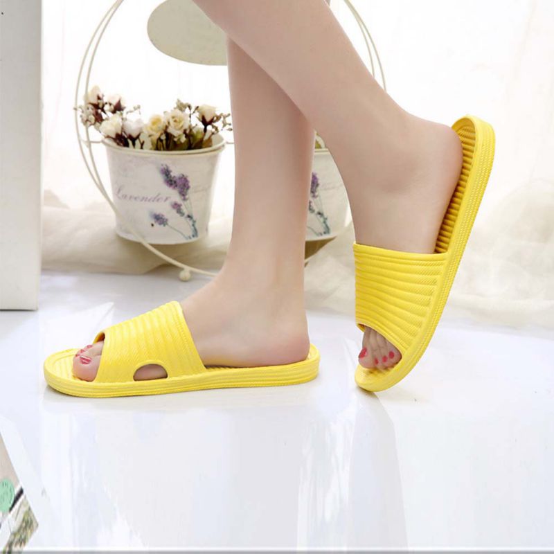 Women EVA Slippers Antiskid Flat Indoor Outdoor Beach Home Bath Slipper ...