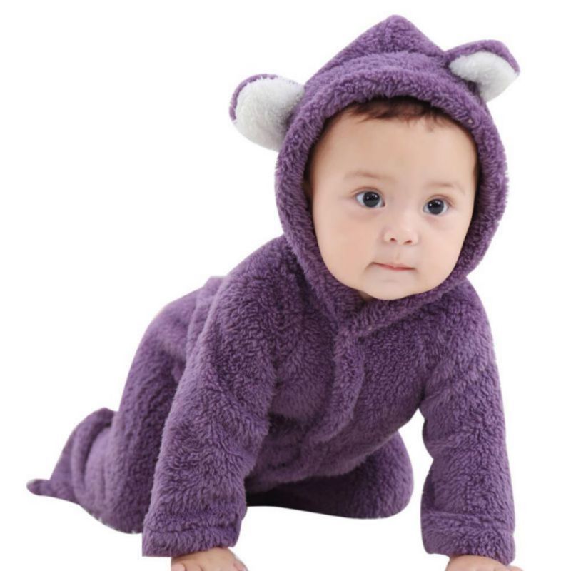 Newborn Baby Infant Boys Girls One Piece Romper Hooded Jumpsuit ...