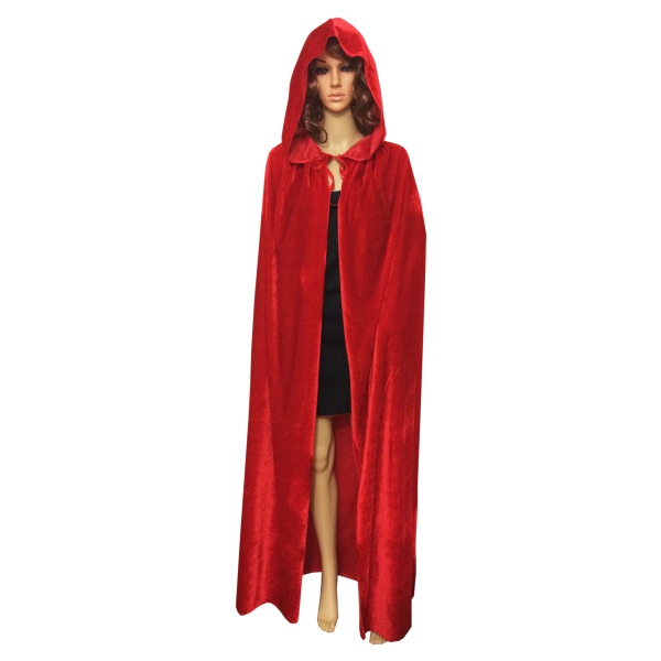 Vampire Style Velvet Hooded Cloak Wicca Robe Witches Capes Halloween ...