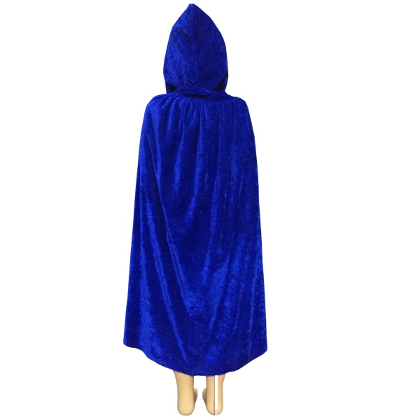 Kids Child Hooded Velvet Cloak Halloween Robe Costume Wicca Vampire ...