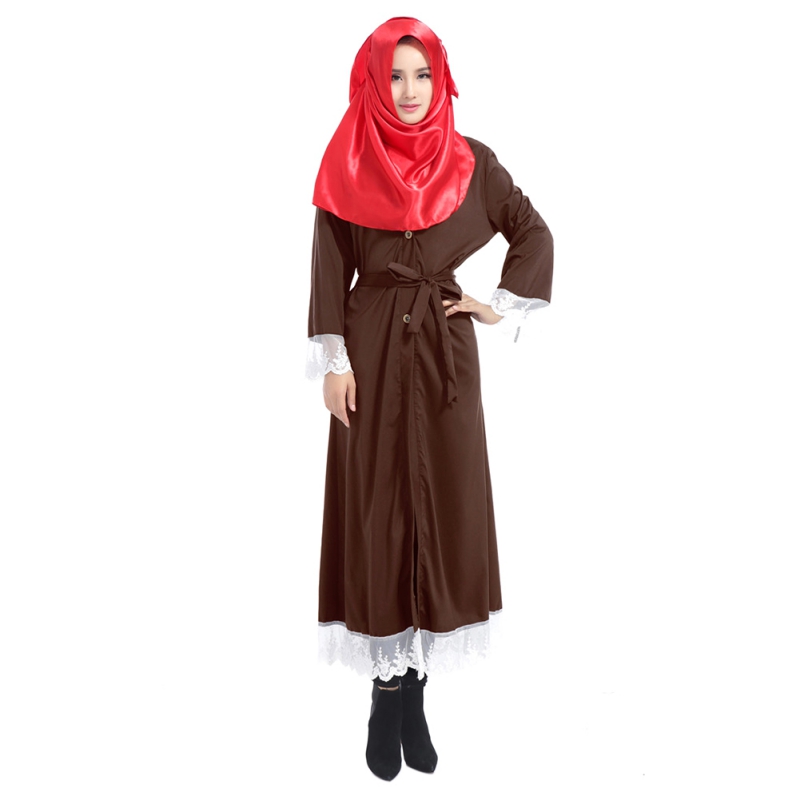 Dubai Women Open Front Cardigan  Jilbab  Kaftan Abaya Muslim 