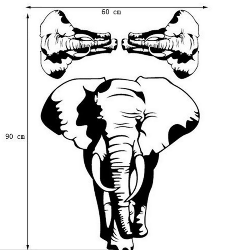 Vinyl Big Elephant Mural Art ThreeDimensional Wall Sticker Decals Home Decor eBay