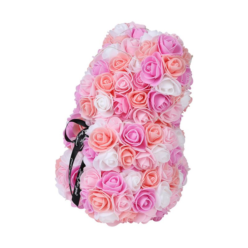 16 Inch Rose Teddy Bear Flower Perfect Gift With Box Gift For Valentine's day 