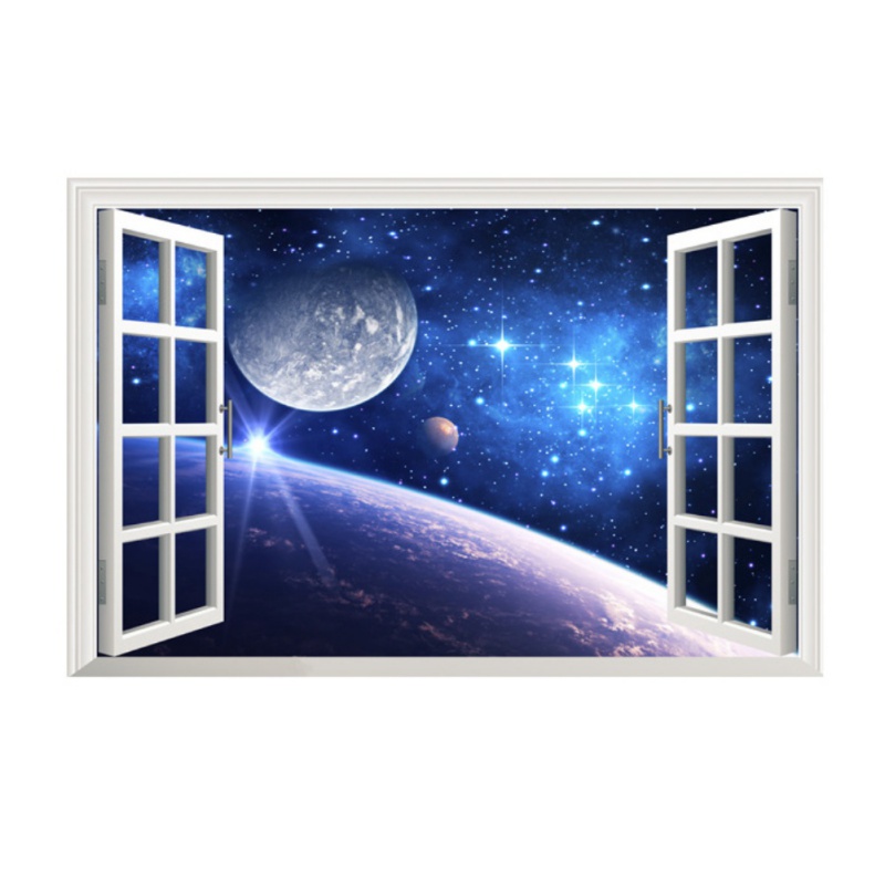 Galaxy Stars Planets Universe 3d Wall Mural Photo Paper Diy Galaxy Stars Planets Universe 3d Wall Mural Photo