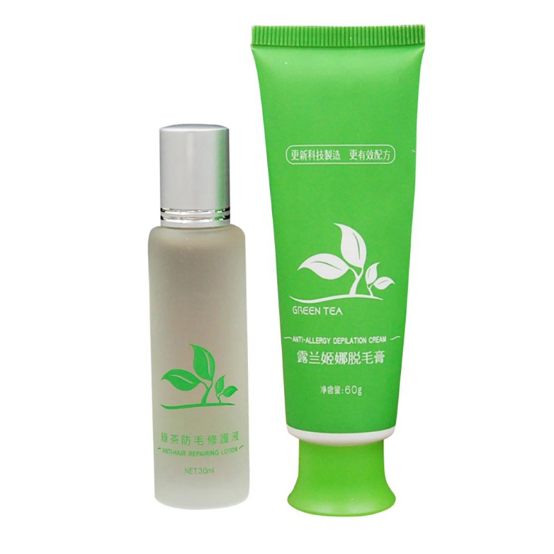 Green Tea Fast Permanent Facial Body Hair Removal Cream ...