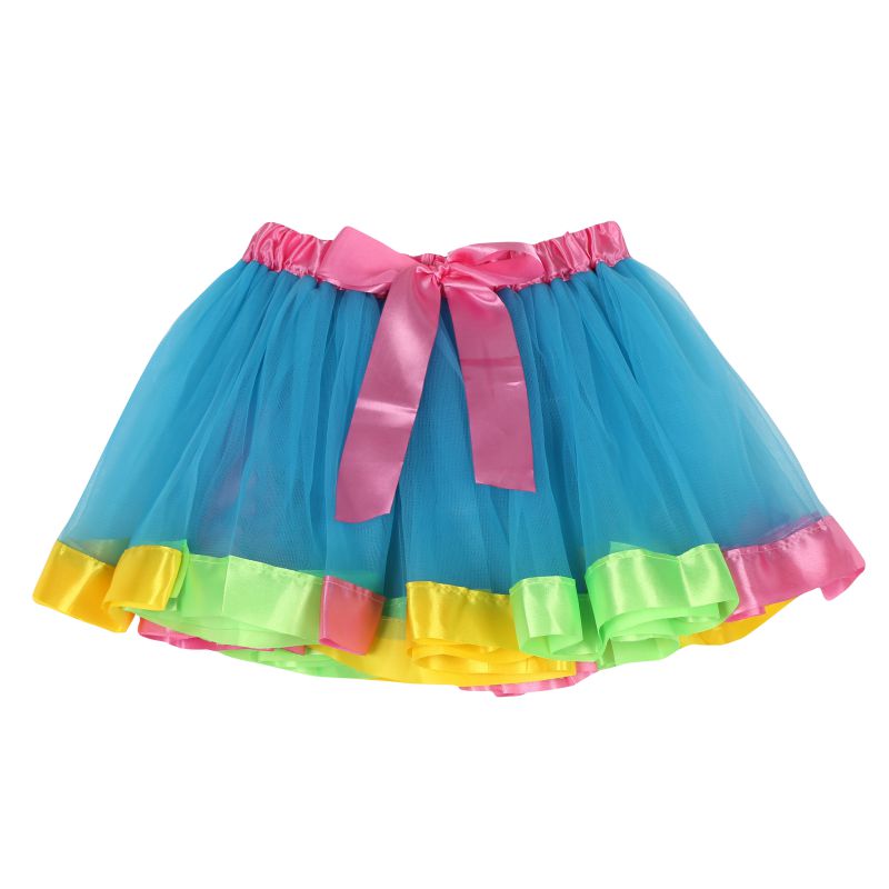 Child Girls Tutu Tulle Rainbow Skirt Kids Dancewear Ballet Dress ...