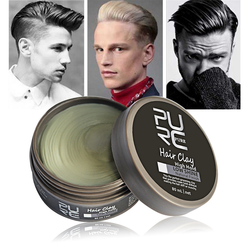 Men Purc Cement Clay Messy Look Hair Styling Wax High Hold Barber