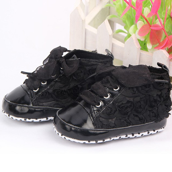 Baby Kids Shoes Soft Soled Shoes Toddler Infants Rose Flower Prewalker