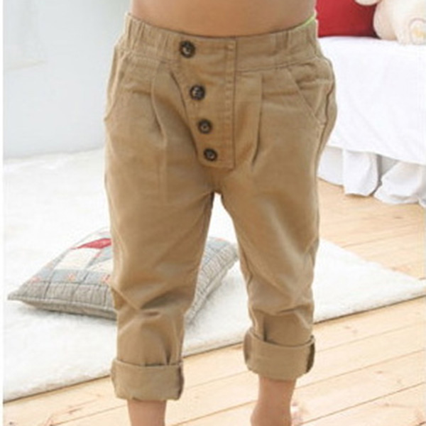 Baby Kids Toddler Boy Khaki Casual Pencil Pants Slim Fit Straight ...