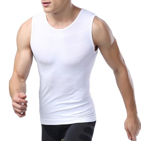 Mens Compression Sleeveless Sports Tight Shirt Fitness GYM Base Layer ...