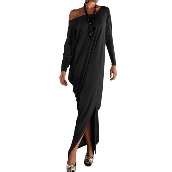 US Plus Size Women Sexy Casual Long Sleeve Maxi Dresses Loose Party ...