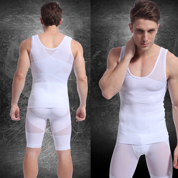 Mens Body Shaper Corset Waist Slim Control Muscle Shapewear Stretch
