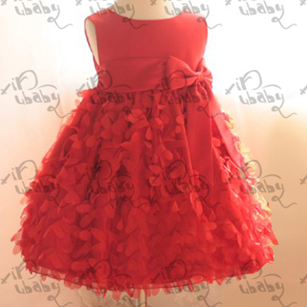 Toddlers Kids Girls Pettiskirt Party Dress Flower Clusters Bow Fluffy ...