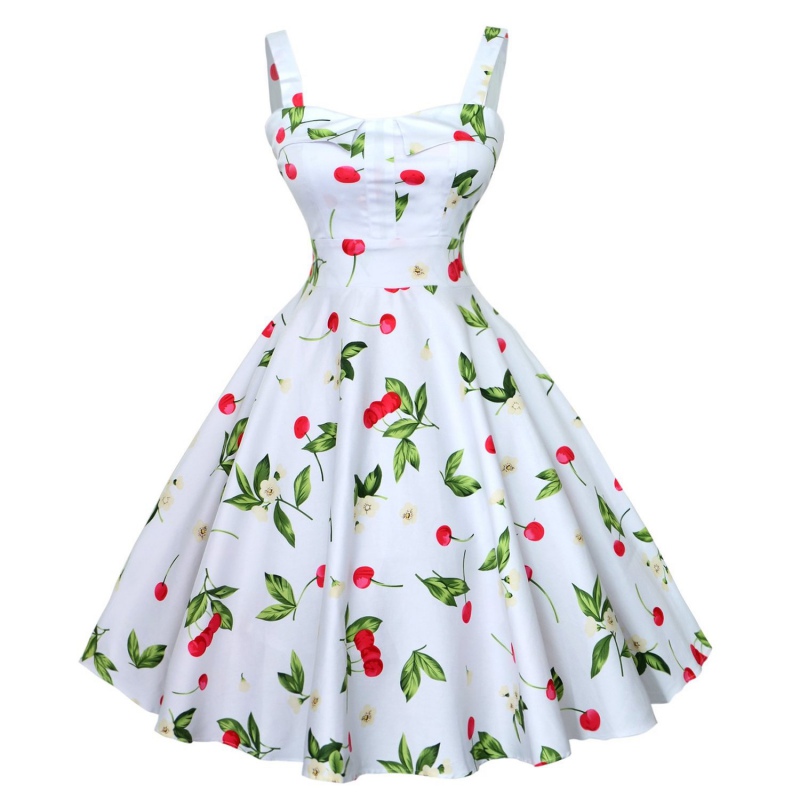 50s 60s Rockabilly Dress Vintage Style Swing Pinup Retro Housewife Party Dress