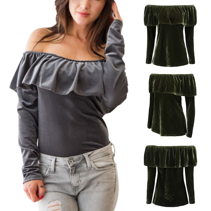 Online Buy Wholesale velvet blouse from China velvet