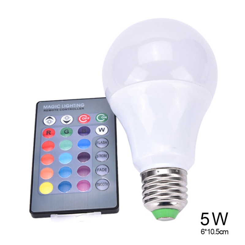 E27 3W RGB 16 Color changeable LED Light Bulb Lamp with IR Remote Control 