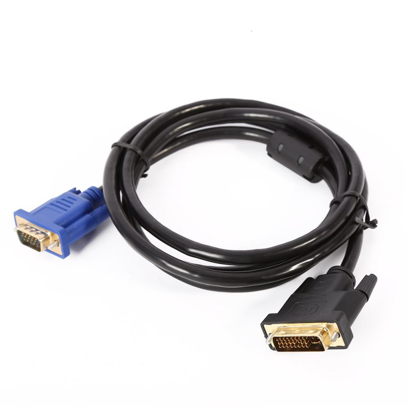 DVI-I Dual Link (24+5) Male to VGA Male Video PC Monitor Cable Cord 1.8 ...