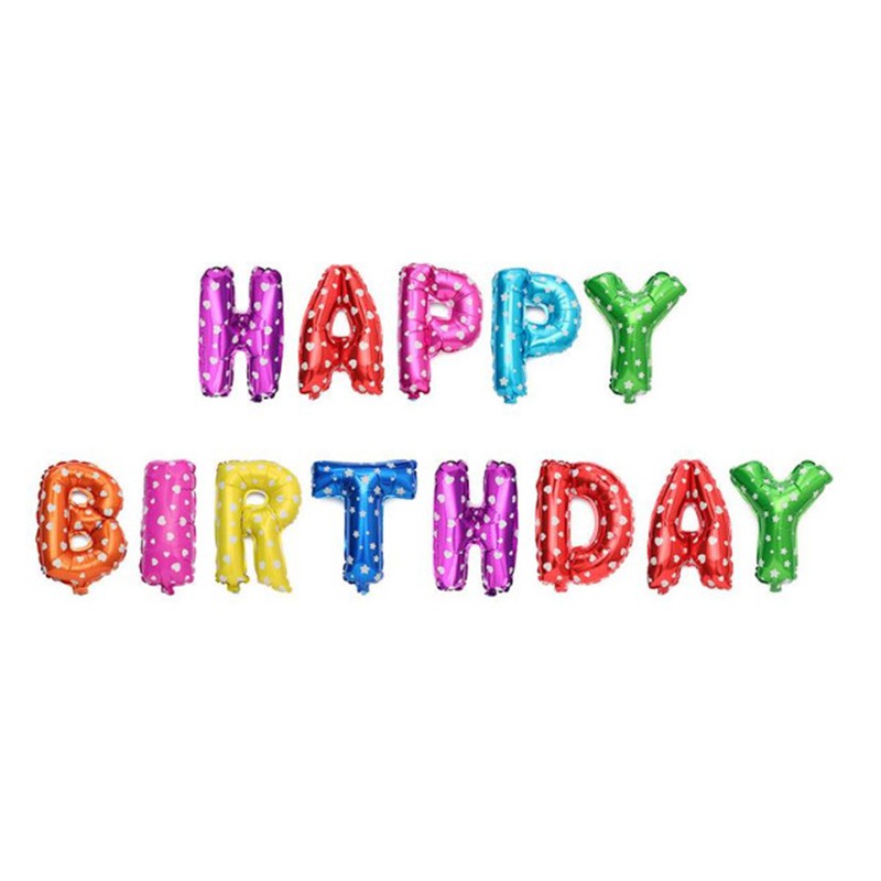 Multicolor Letters  HAPPY BIRTHDAY  Foil Balloons Kids Party  