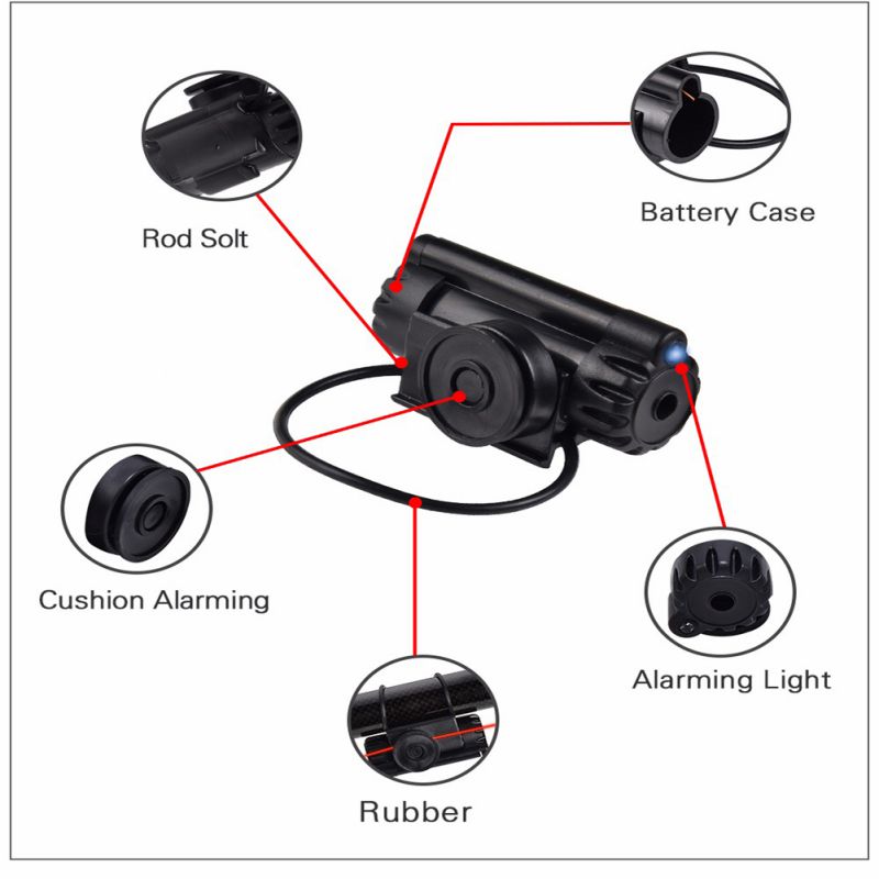 Electronic Fishing Alarm Bite Alerts Audio + Visual Alert Rod Line