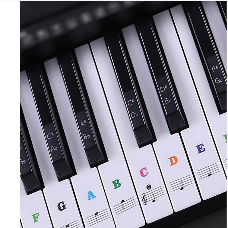 piano keyboard stickers decal label note 37 49 61 88 keys for beginners