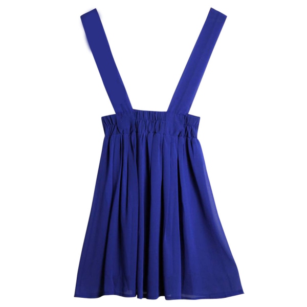 Cute Girls Chiffon Suspender Skirt Summer Straps Flared Pleated Mini