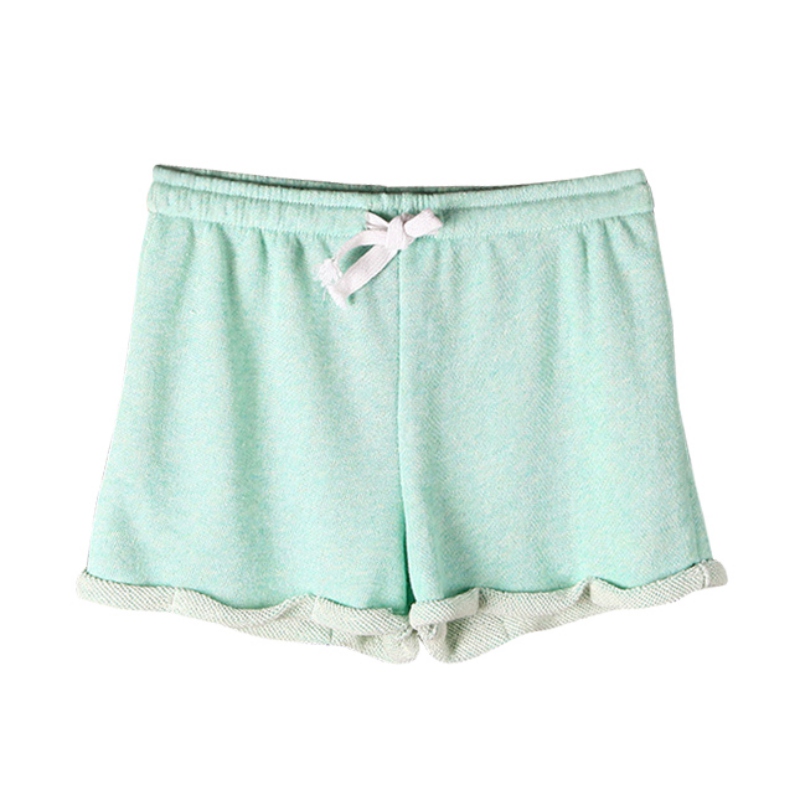 New Women Pink Shorts Summer Elastic Waist Sporting Shorts