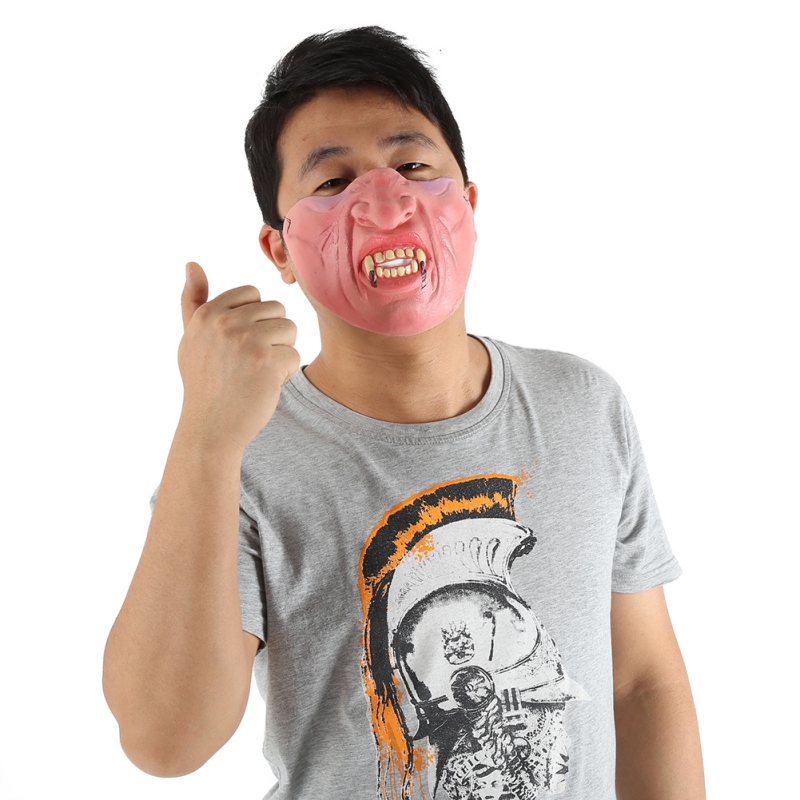 Funny Scary Horrible Mask Party Cosplay Clown latex Mask Half Face Masks Costume eBay