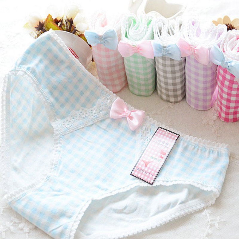 Cute Womens Soft Cotton Briefs Underwear Panties Knickers Bow Thongs ...