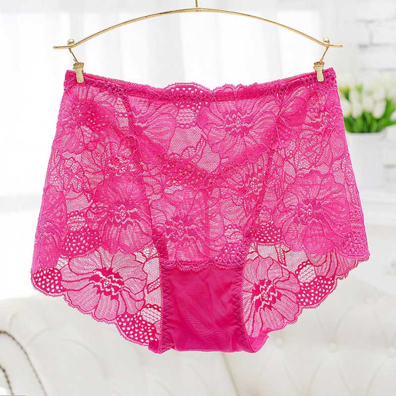 Ladies Women Lace High Waist Buttock Soft Briefs Panties Underwear Plus Size Xl 3164