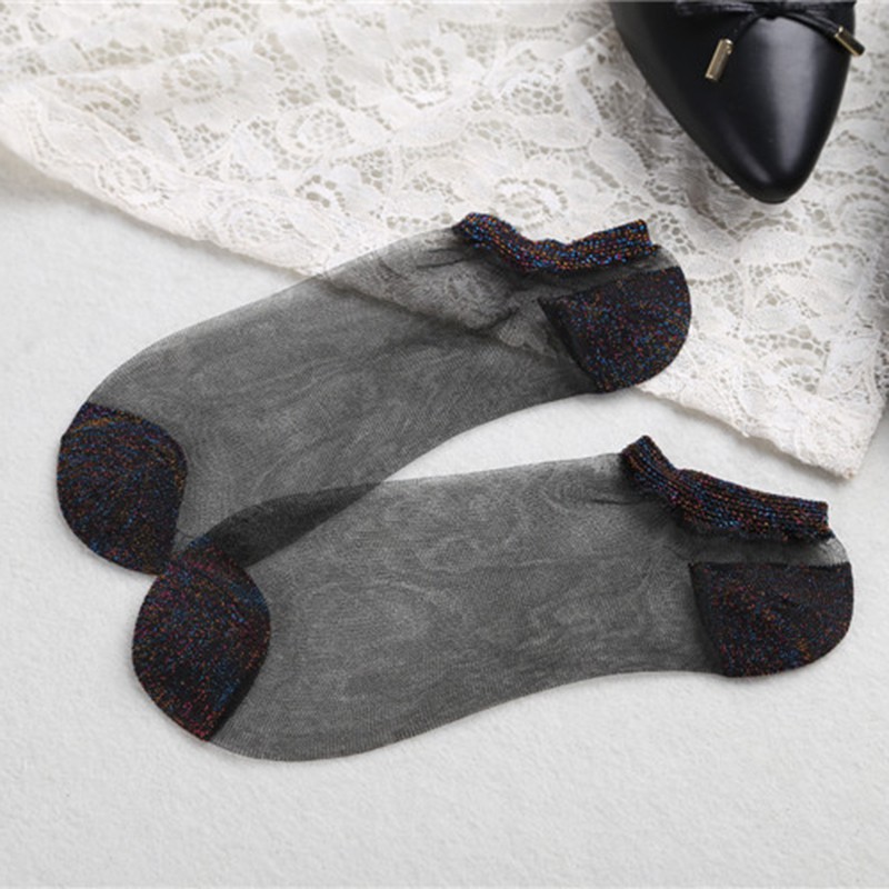 Low crew socks for women with no elastic