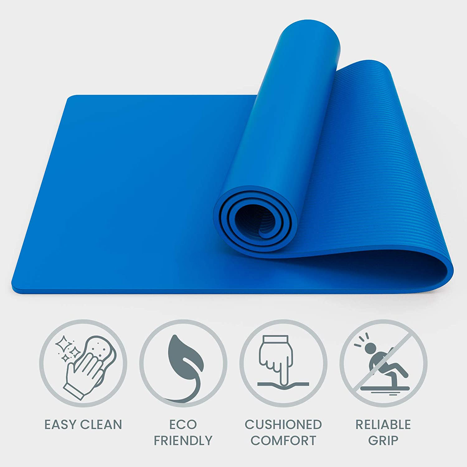 Exercise Mat EVA Yoga Mat Non-Slip Gym Fitness Pilates Workouts Durable Pad Mats 1