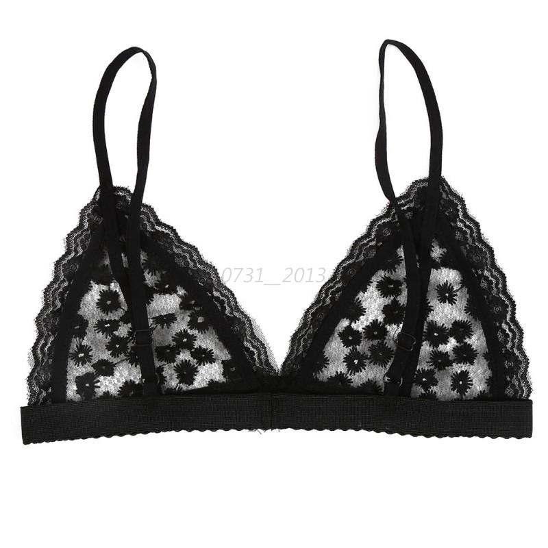 Womens Sexy Lace Floral Sheer Triangle Bralette Top Party Beach Low Cut Bra Tops Ebay 6440