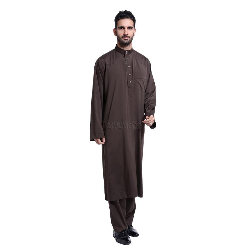 Saudi Thobe Men Galabeya Thoub Abaya Robe Dishdasha Arabic Kaftan ...