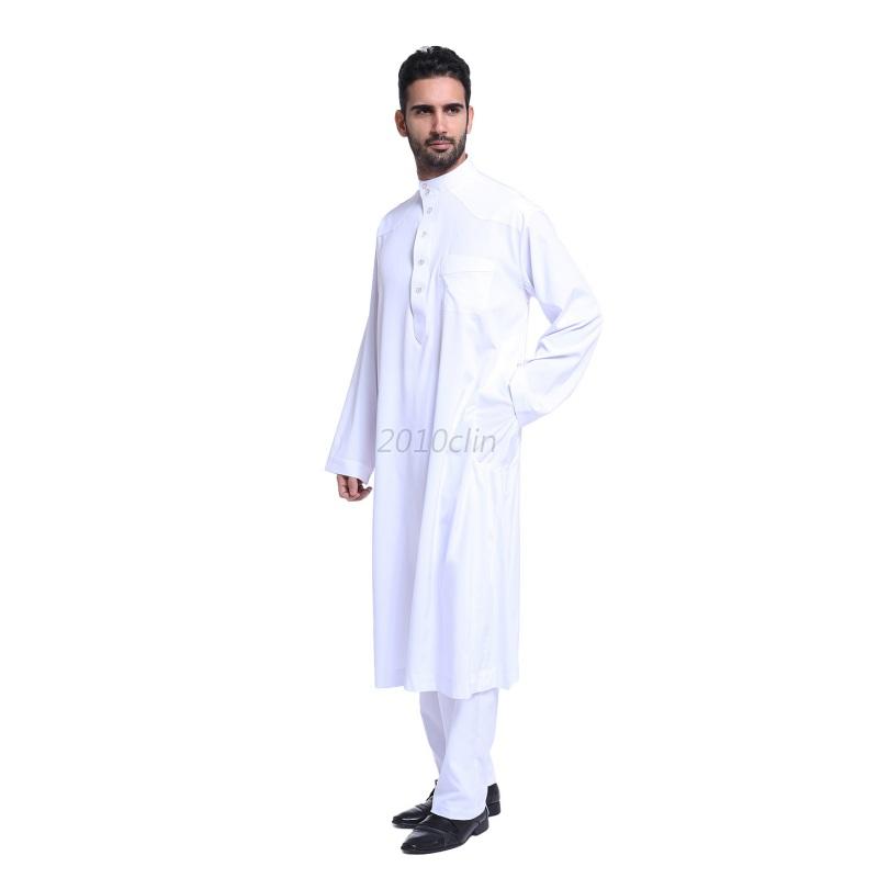 Saudi Thobe Men Galabeya Thoub Abaya Robe Dishdasha Arabic Kaftan ...