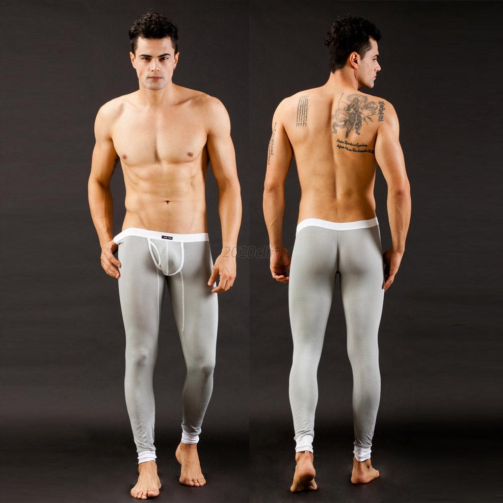 Men Low Rise Underwear Long Johns Thermal Pants Modal Trousers Warm 