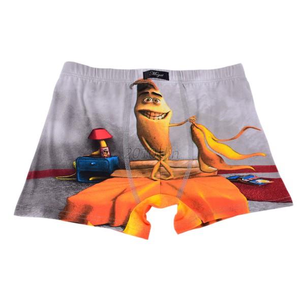 Men's Soft Cotton Boxers Briefs Cute Cartoon Printed Underwear