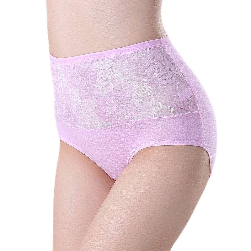 Plus Size Women's Sexy High Waist Briefs Underwear Lady Cotton Healthy