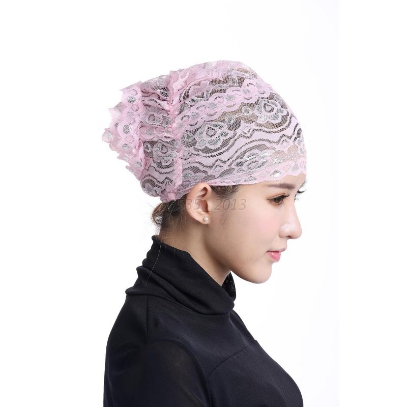 Vogue Muslim Women Lace Hijab Hat Caps Islamic Turban 