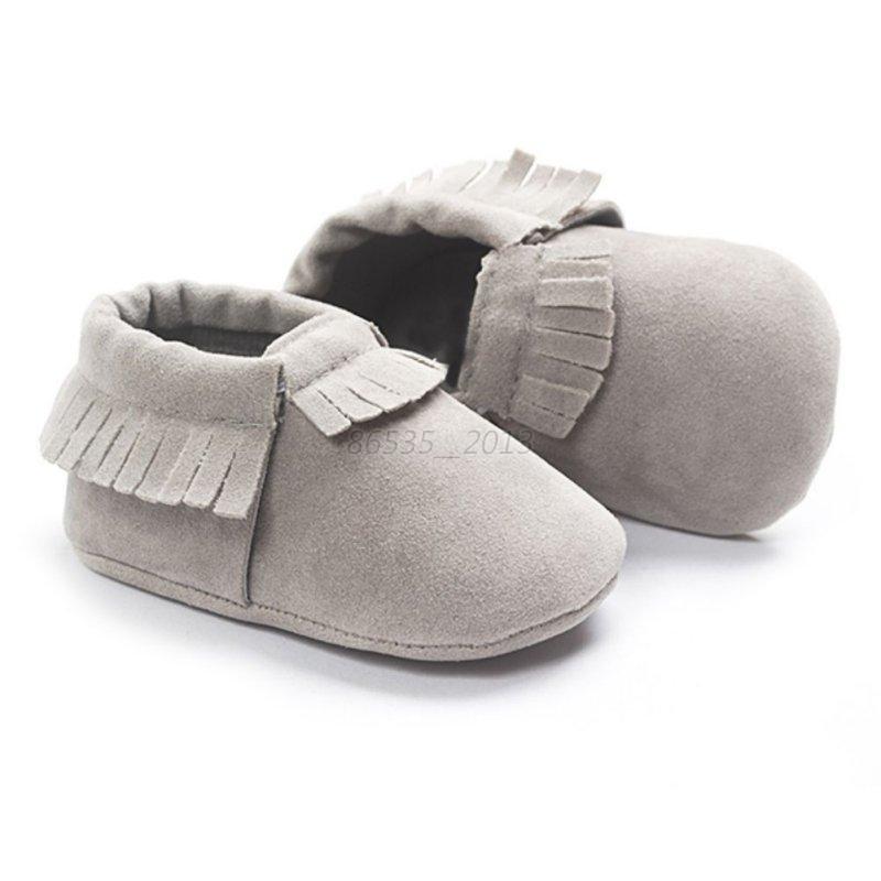 Baby Boy Girl Moccasin Crib Shoes Toddler Kids Soft Soled Leather Shoes ...
