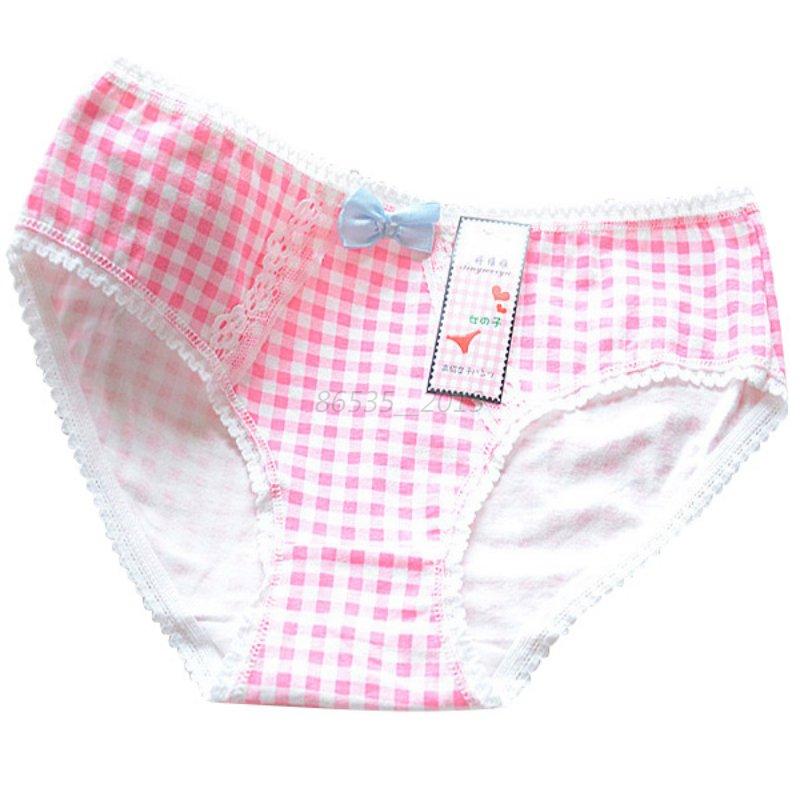 Cute Cotton Briefs Womens Soft Underwear Panties Knickers Bow Thongs