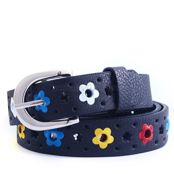 Baby Toddler Colorful Flower Belt Alloy Buckle Leather Kids Girls Boy ...