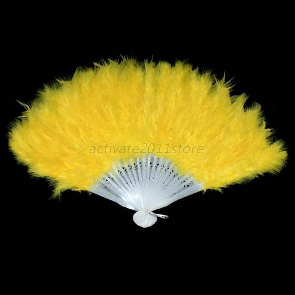 Showgirl Feather Hand Fan Fancy Dress Costume Accessory Party Wedding Decorative Ebay 2759