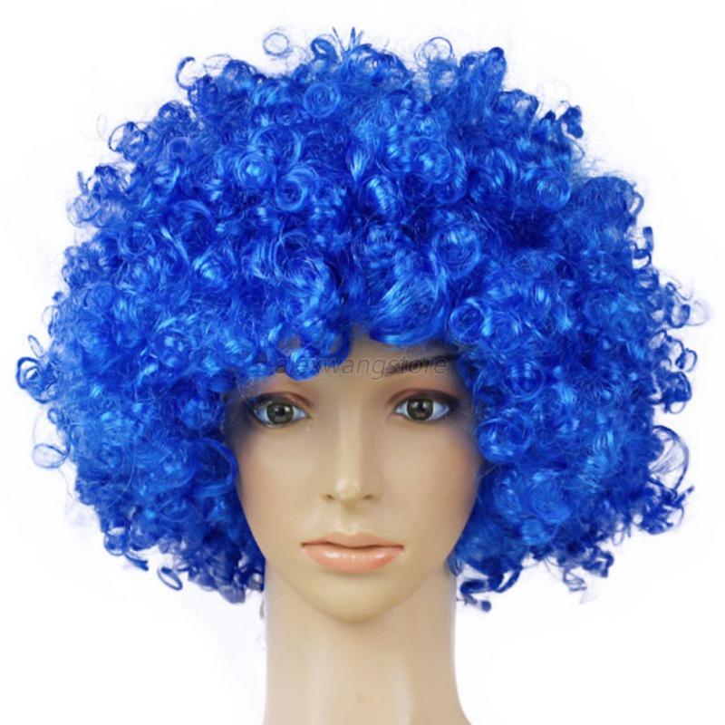 Adult Child Fancy Cosplay Wigs Afro Funny Curly Clown Party Wig Circus ...