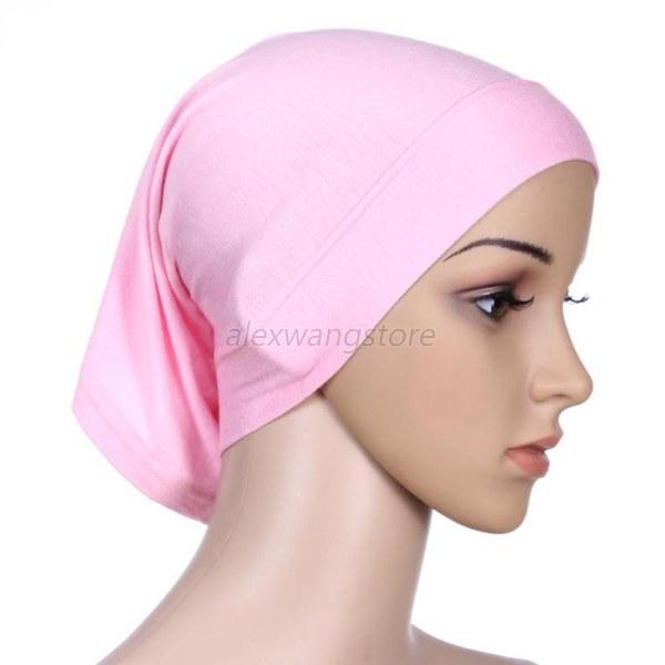 Women Headband Hair Wrap Tube Bonnet Cap Bone Islamic Head 