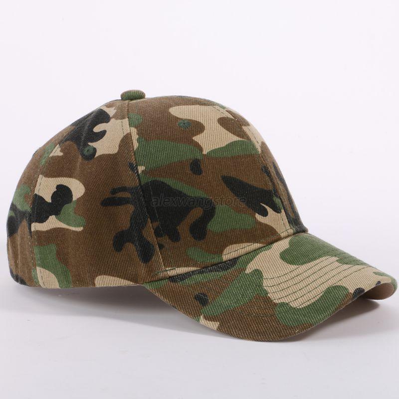 Retro Army Style Camouflage Baseball Caps Half Mesh Jungle Desert Camo ...