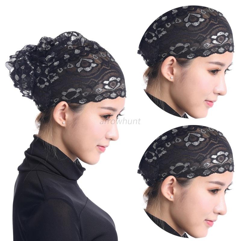 Chic Womens Lace Muslim Hat Hijab Underscarf Caps Islamic 